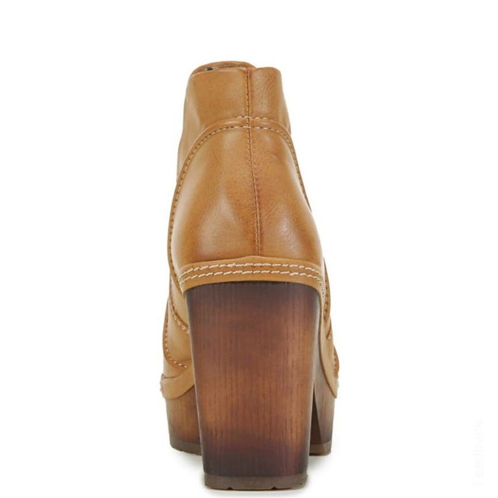 New* Korks- Ease Robin Block Heel Platform Booties Tan Color Size 6 $165 - Picture 4 of 5